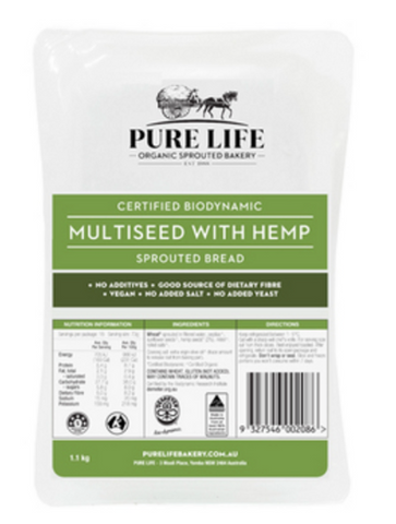 Pure Life Sprouted Bread Multiseed w' Hemp