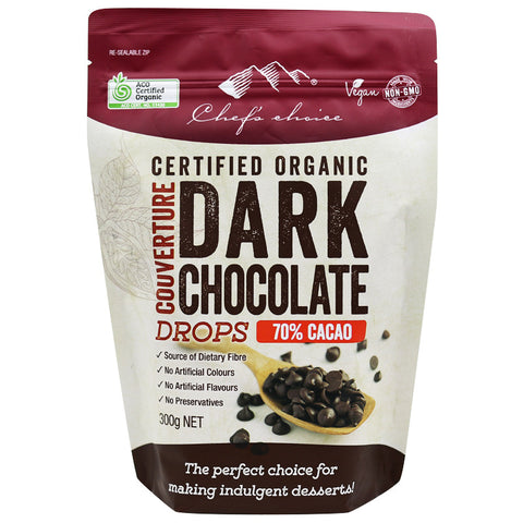 Dark Chocolate Drops Organic 300g