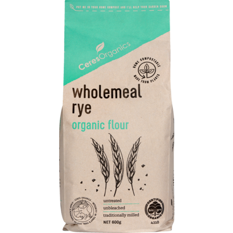 Ceres Wholemeal Rye Flour Organic 600g