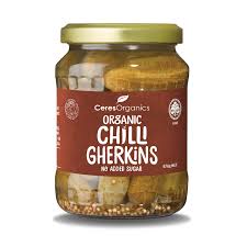 Ceres Organics Chilli Gherkins 670g