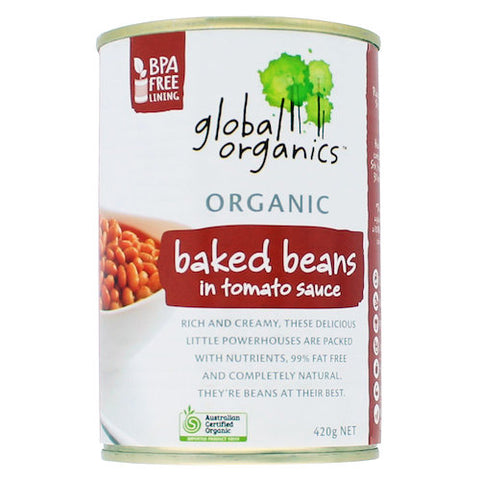 Global Organics in Baked Beans 400g