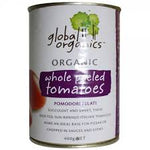 Global Organics Whole Peeled Tomatoes 400g